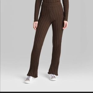 SWEATER KNIT FLARE PANTS